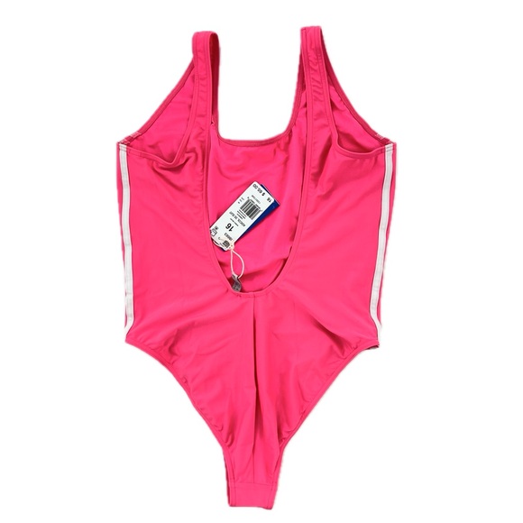 Adidas Adicolor 3-Stripes One-Piece Swimsuit Lucid Pink/White Size 16, NWT - Picture 13 of 16